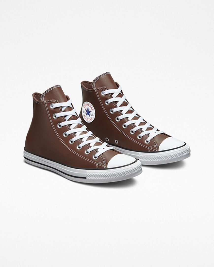 Dámské Boty Vysoké Converse Chuck Taylor All Star Faux Læder Bílé Černé | CZ BNIJ70